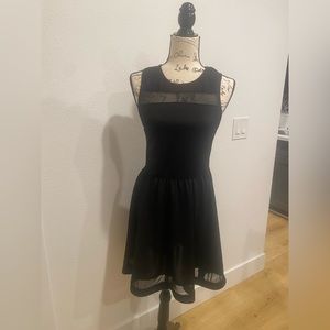 Black dress with sheer lining - Medium